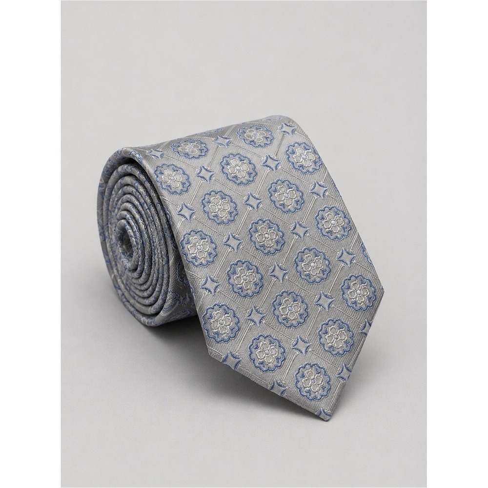 Forsyth of Canada Mens Silk Neck Tie Quiet Luxury Old Money Event Formal Silver